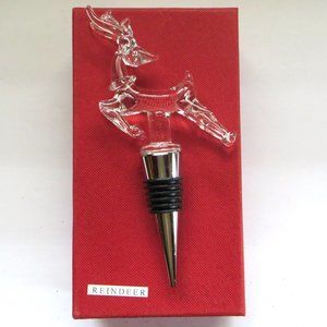 Reindeer Design Bottle Stopper New In Box For Wine Bottles Barware Acces…